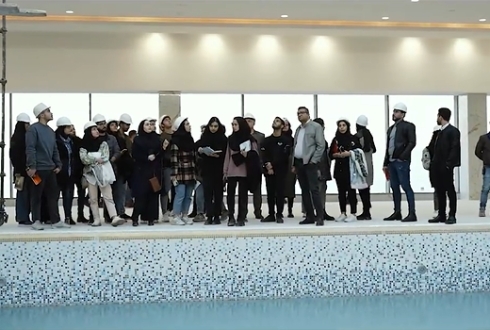 Students of Ferdowsi University of Mashhad visited the water complex on the 25th floor of Kooh-e Noor Tower